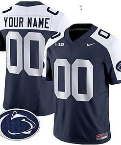Custom Penn State Nittany Lions Jersey Name and Number Vapor Limited College Football All Stitched Navy Alternate