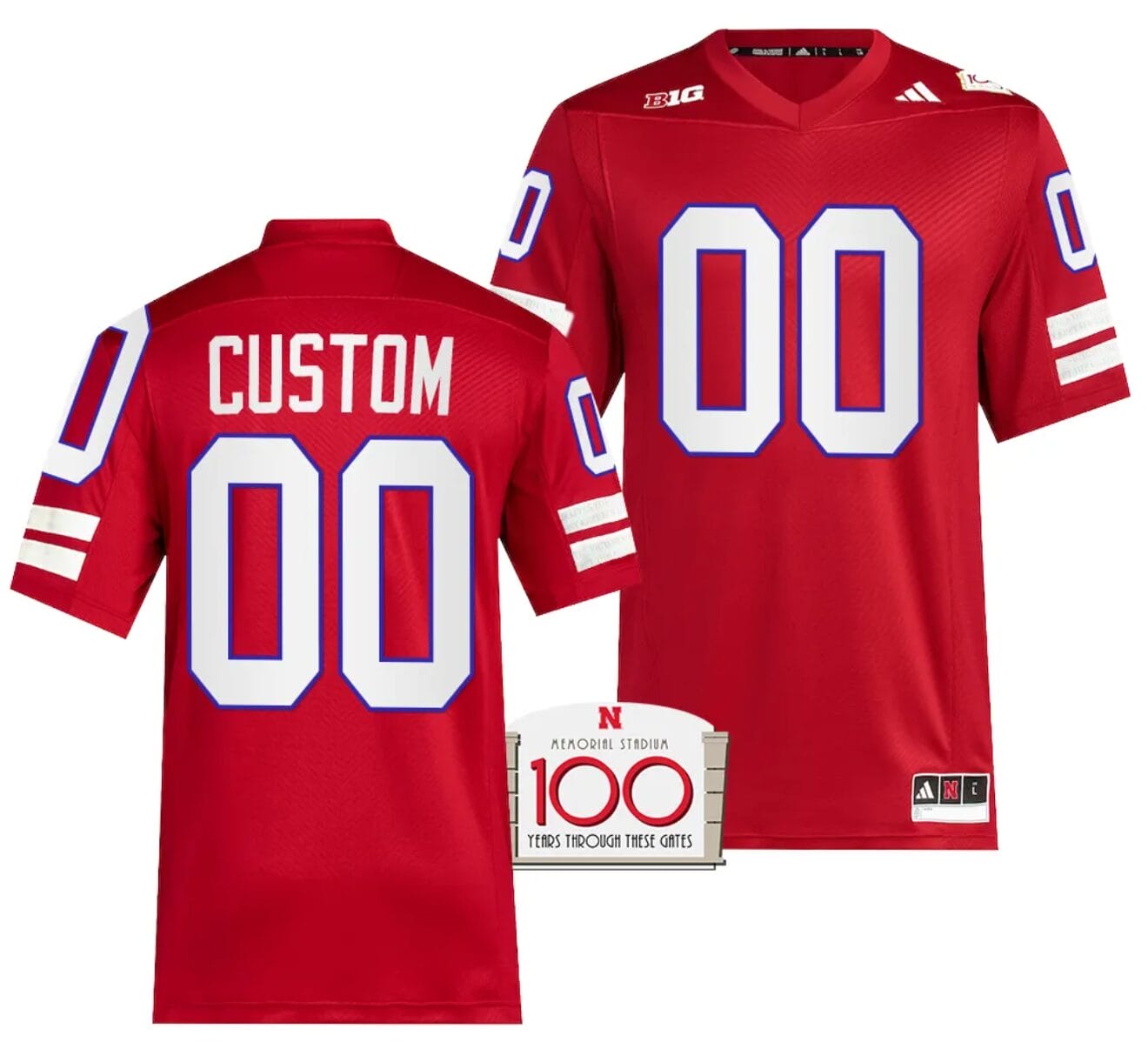 Custom Nebraska Cornhuskers Jersey Name and Number 100th Anniversary Red 2023 Alternate Football