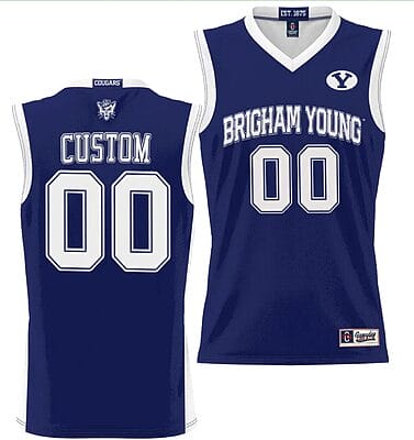 Custom BYU Cougars Jersey Name and Number NIL College Basketball Jersey Lightweight Navy
