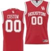 Custom Houston Cougars Jersey Name and Number NIL College Basketball Lightweight Red