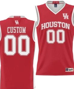 Custom Houston Cougars Jersey Name and Number NIL College Basketball Lightweight Red