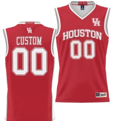 Custom Houston Cougars Jersey Name and Number NIL College Basketball Lightweight Red
