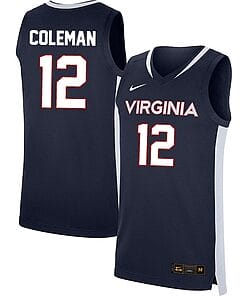 Chase Coleman Jersey #12 Virginia Cavaliers College Basketball Stitched Navy
