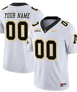 Custom Appalachian State Mountaineers Jersey Name and Number Vapor Limited College Football White