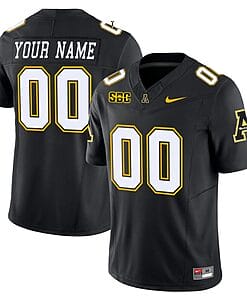 Custom Appalachian State Mountaineers Jersey Name and Number Vapor Limited College Football Black