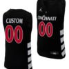 Custom Cincinnati Bearcats Jersey Name and Number College Basketball Replica 2023-24 Black