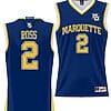 Chase Ross Jersey #2 Marquette Golden Eagles NIL Basketball Lightweight Navy