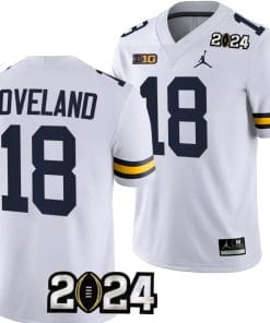 Colston Loveland Jersey #18 Michigan Wolverines 2024 Football National Championship Playoff White