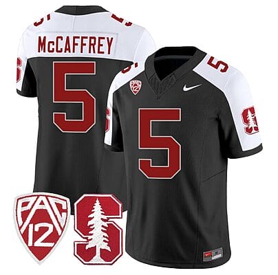 Christian McCaffrey Jersey #5 Stanford Cardinal Jersey Vapor Limited College Football Black Alternate