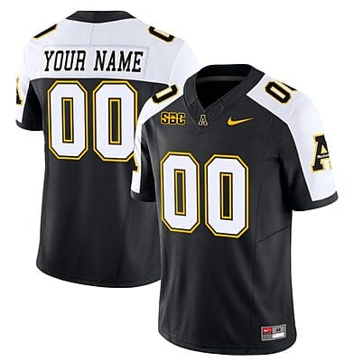 Custom Appalachian State Mountaineers Jersey Name and Number Vapor Limited College Football Black Alternate