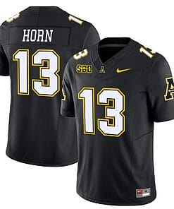 Christan Horn Jersey #13 Appalachian State Mountaineers Vapor Limited College Football Black