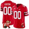 Custom Ohio State Jersey Name and Number Mascot Patch College Football Scarlet