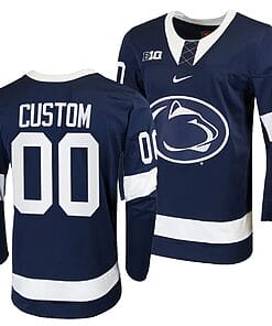 Custom Penn State Nittany Lions Jersey Name and Number Navy College Hockey Replica 2023-24