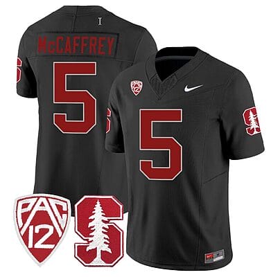 Christian McCaffrey Jersey #5 Stanford Cardinal Jersey Vapor Limited College Football Black