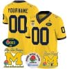 Custom Michigan Wolverines Jersey Name and Number Vapor 1003 Wins Rose Bowl Patch Football Maize
