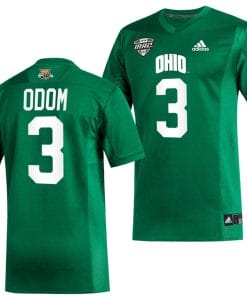 Cameron Odom Jersey #3 Ohio Bobcats College Football Uniform Green