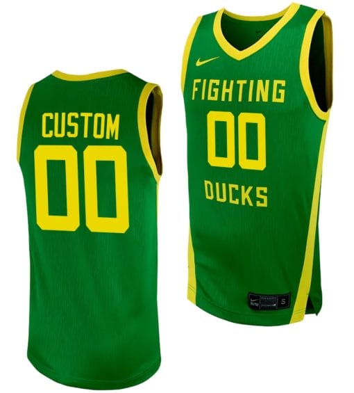 Custom Oregon Ducks Jersey Name and Number Replica College Basketball uniform Green