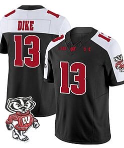 Chimere Dike Jersey #13 Wisconsin Badgers Vapor Limited College Football Black Alternate
