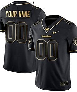 Custom Penn State Nittany Lions Jersey Name and Number College Football All Stitched Black Gold