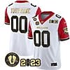 Custom Georgia Bulldogs Jersey Name and Number Football 2023 Vince Dooley Patch Red Sleeves All Stitched