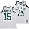 Carson Cooper Jersey #15 Michigan State Spartans 125th Basketball Anniversary 1990 Throwback White