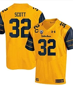 Cal Bears Daniel Scott Jersey #32 College Football 2023 Stitched Gold