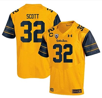 Cal Bears Daniel Scott Jersey #32 College Football 2023 Stitched Gold