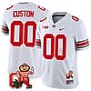 Custom Ohio State Jersey Name and Number Mascot Patch College Football White
