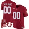 Custom Alabama Crimson Tide Jersey Name and Number Vapor Limited Football Alabama Map Crimson