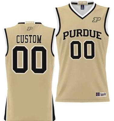 Custom Purdue Boilermakers Jersey Name and Number NIL College Basketball Lightweight Gold