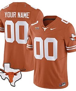 Custom Texas Longhorn Jersey Name and Number Vapor Limited College Football Stitched Texas Orange