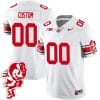 Custom Ohio State Jersey Name and Number Football Stitched Brutus Buckeye Patch Style 1 White