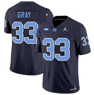 Cedric Gray Jersey #33 North Carolina Tar Heels Vapor Limited College Football Navy