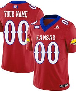 Custom Kansas Jayhawks Jersey Name and Number Vapor Limited Football Stitched Red