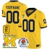 Custom Michigan Wolverines Jersey Name and Number Vapor TM 42 Honor Rose Bowl Patch Football Maize