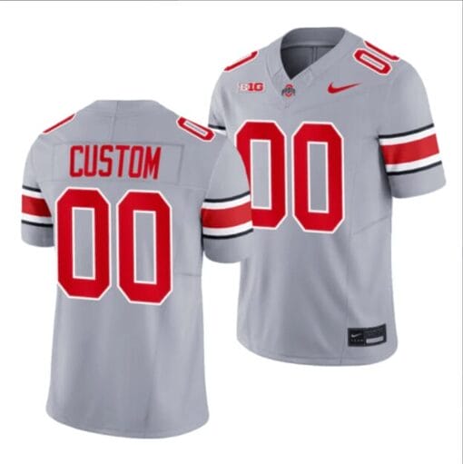 Custom Ohio State Jersey Name and Number College Football Stitched Gray