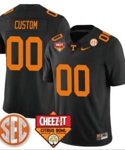 Custom Tennessee Vols Jersey Name and Number Football Cheez It Citrus Bowl Patch Black