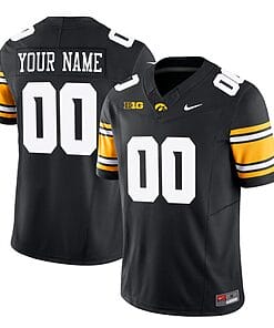 Custom Iowa Hawkeyes Jersey Name and Number Vapor Limited Football Black
