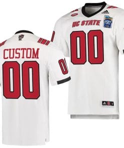Custom NC State Wolfpack Jersey Name and Number 2023 Pop-Tarts Bowl Football White