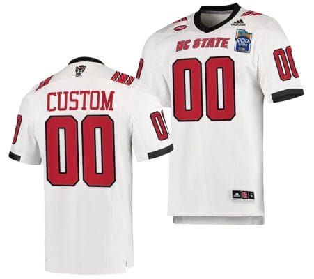 Custom NC State Wolfpack Jersey Name and Number 2023 Pop-Tarts Bowl Football White