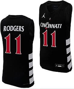 Cincinnati Bearcats Sam Rodgers Jersey #11 Black Basketball Unisex Replica