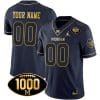 Custom Michigan Wolverines Jersey Name and Number 1000 Wins Patch Football All Stitched Navy Gold