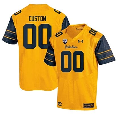 Custom California Golden Bears Jersey Name and Number College Football 2023 Stitched Gold