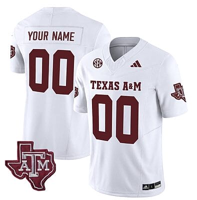 Custom Texas A&M Aggies Jersey Name and Number Vapor Limited College Football Stitched White
