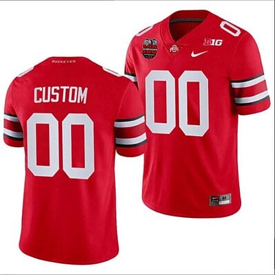 Custom Ohio State Jersey Name and Number Ohio Stadium Patch College Football Red