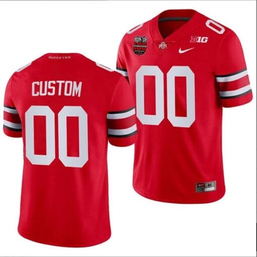 Custom Ohio State Jersey Name and Number Ohio Stadium Patch College Football Red