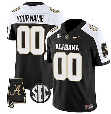 Custom Alabama Jersey Name and Number Vapor Limited Alabama Map V2 Alternate All Stitched