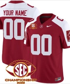 Custom Alabama Jersey Name and Number SEC Championship 2023 Patch Basic Crimson Alternate