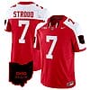 CJ Stroud Jersey #7 Ohio State Buckeyes College Football Stitched Vapor Limited Ohio Patch Red Alternate