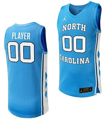 Custom North Carolina Tar Heels Jersey Name and Number College Basketball Blue